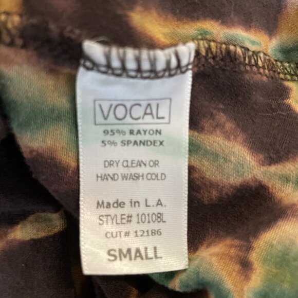 Vintage Y2K Vocal Womens Small Brown  Green Long Sleeve Rhinestone Fairy Grunge - Picture 7 of 8